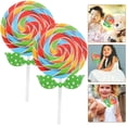 thumbnail image 2 of 2 piruletas grandes, adornos de caramelo, comida falsa, accesorios festivos para fotos, juguete para niños, 2 of 5