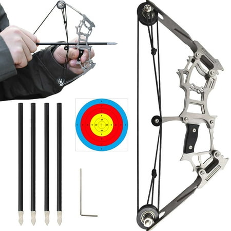 Runzkzy 7.3inch Mini Compound Bow Mini Bow and Arrow Set Shooting Practice Archery