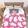 thumbnail image 6 of Pink Ghost Fleece Blanket Throw | Super Soft, Plush, Luxury Flannel Throw | for Bed, Sofa, Couch, Travel, Camping 80"x60" for Adults, 6 of 6