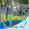 thumbnail image 3 of Aspersor de trampolín para niños, patio trasero, parque acuático, red amigable, juguetes para juegos al aire libre, juguetes de verano ajustables, accesorios incluidos, herramienta, derechos, 3 of 5