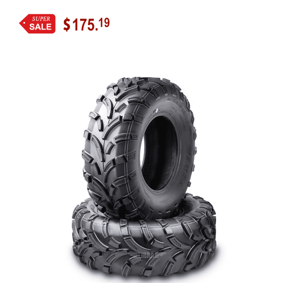 Wanda ATV/UTV Tires 25x10-12 25X10X12 /6PR High Load, Set 2