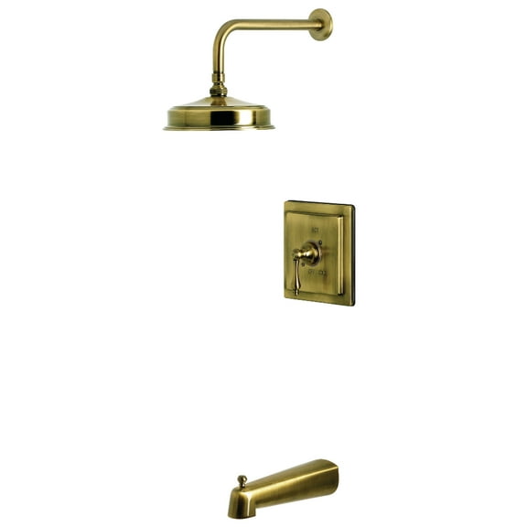 Kingston Brass KB5893AL Revival Single-Handle Pressure Balanced Tub and Shower Faucet, Antique Brass