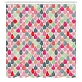 thumbnail image 2 of Ambesonne Geometric Shower Curtain, Raindrops Doodle Style, 69"Wx70"L, Hot Pink, 2 of 4