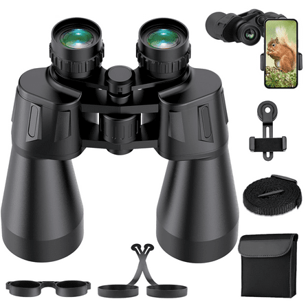 TEIPUERY 10X50 Binoculars for Adults,High Powered Waterproof Binoculars for Bird Watching Hunting Camping Football Games Travel Stargazing with Carrying Bag