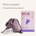 thumbnail image 3 of DIVA Cup - Medical Grade Silicone Cup for Period Care - Reusable Menstrual Cup - Up to 12 Hours of Continuous Wear - Model 0 (For Slim Vaginal Canals & First-Time Users), 3 of 9