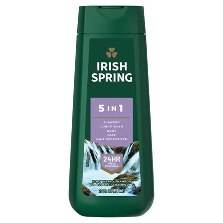Irish Spring Body Wash for Men, 5-in-1 Body Wash, 20 fl oz