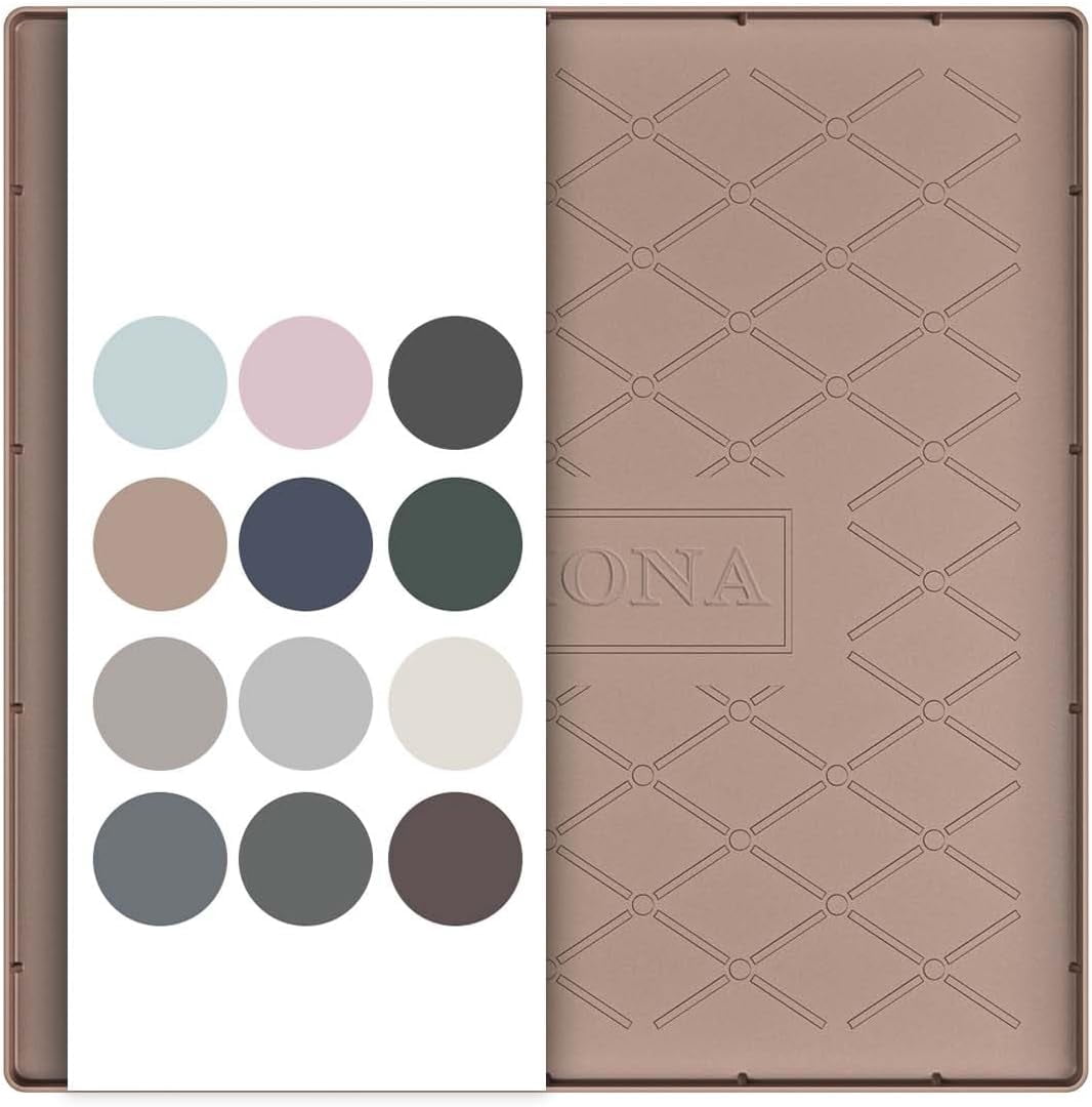 RGHJAR-19" x 19" Waterproof Silicone Mat in Multiple Sizes & Colors, Under Sink Mat for Kitchen & Bathroom, Pet Food Pad for Dogs & Cats, Kitchen Cabinet Liner, Multi-Purpose for Storage(Khaki)