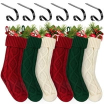 Natonhi 4 pack 18 inches Christmas Stockings , Personalized Knitted Xmas Stockings , Fireplace Stockings For Family Christmas Decoration