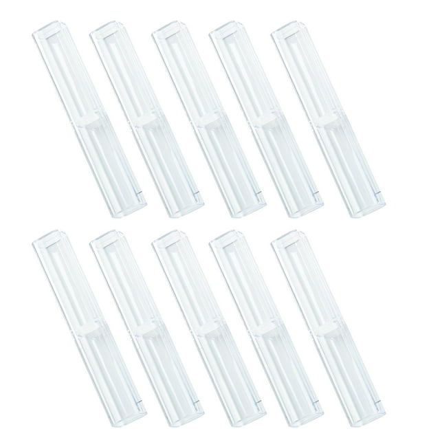 CAROOTU Clear Mini Storage Box Acrylic Pen Pencil Case Sleeve Holder Single Pen Case Pencil Bag