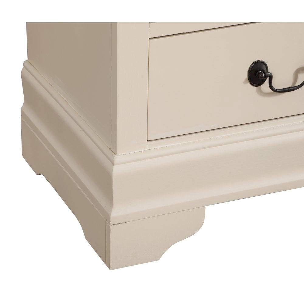 Glory Furniture Louis Phillipe Night Stand in Beige Color