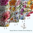 thumbnail image 6 of Pioneer Flower Floral Print Pattern Shower Curtain 36"x72" ,Bathroom Decorative Shower Curtains Set with 12 Hooks,Modern Waterproof Washable Shower Curtain, 6 of 6