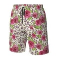 thumbnail image 4 of Pofeuu Rose Mix Leopard 4 Prin Men's Swim Trunks Quick Dry Bathing Suit Swimming Board Shorts Mesh Lining Beach Swimwear-3X-Large, 4 of 6