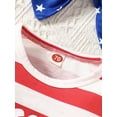 thumbnail image 5 of Hirigin 4th of July Baby Girls Outfits 6 12 18 Months 2T 3T Stars Striped Short Sleeve T-shirt and Shorts Hairband Independence Day Clothes, 5 of 8