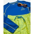 thumbnail image 2 of Boys' Rash Guard Set - 3 Piece UPF 50+ Rash Guard Swim Shirt, Bathing Suit, Goggles (5-14), 2 of 7