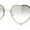 Gold - Clear, variant on Womens Metal Race Jewel Trim Rimless Heart Shape Hippie Sunglasses Gold - Clear