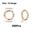 thumbnail image 2 of 1Box 200Pcs Brass Open Jump Rings Long-Lasting Plated Twist Ring Real 18K Gold Plated 18 Gauge 8x1mm Inner Diameter: 6mm, 2 of 6