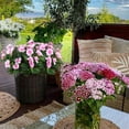 thumbnail image 3 of Topboutique Artificial Silk Flowers Silk Flowers Bouquet Realistic Impatiens Bouquet Fake Plants Flowers Faux Impatiens Bushes for Wedding Garden Porch Patio Balcony Decoration,4 Pcs-Pink, 3 of 6