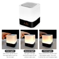 thumbnail image 2 of Mistaha Night Light Speaker Digital Alarm Clock Bedside Table Lamp with 7-color 3 Brightness Adjustment BT/ USB Flash Disk/ TF Support Multicolor Changing Table Lamp, 2 of 8
