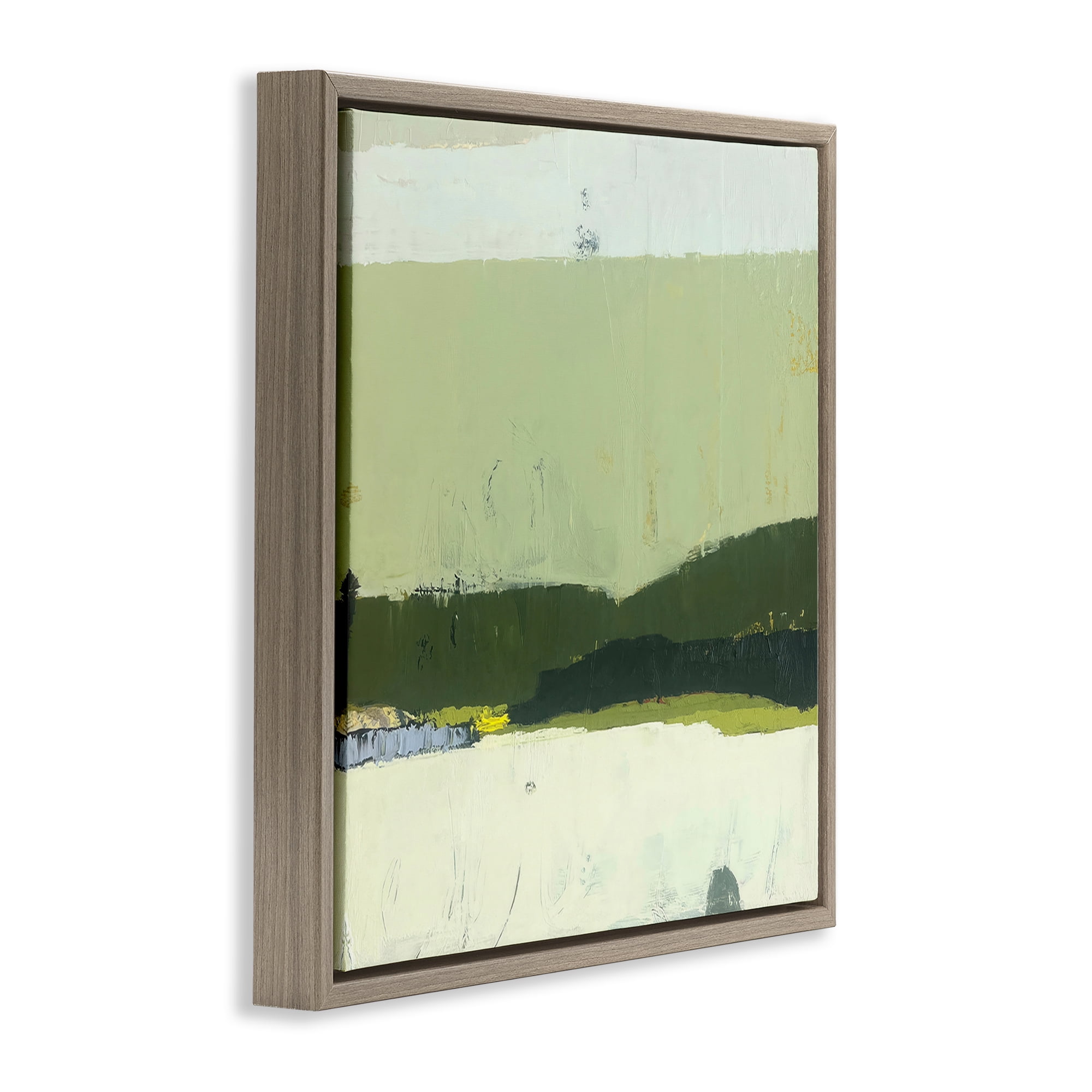Stupell Industries Bloom Serene Layered Landscape Brown Framed Floater Canvas Wall Art, design by Julia Foug