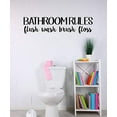 thumbnail image 3 of Bathroom Rules Wall Decals Sticker Vinyl Lettering Home Décor 36x10-Inch Black, 3 of 6
