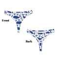 thumbnail image 3 of Balery Whale Tangas de Algodón para Mujer con Estampado – Ropa Interior Sexy, Transpirable, G-string-Small, 3 of 6