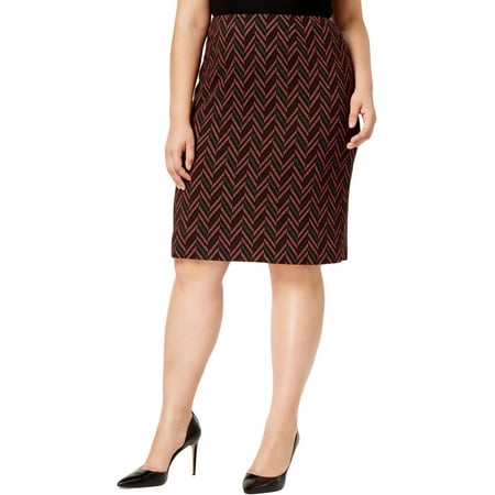 Kasper Womens Jacquard Knee-Length Pencil Skirt (Best Pencil Skirts For Petites)