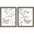 thumbnail image 1 of Great Art Now Outdoor Beauties Butterfly by Daphne Brissonnet, 2 Piece Framed Art Set Each 9"W x 11"H, 1 of 3