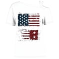 thumbnail image 5 of Off The Shoulder Tops for Women 2026 Independence Day Outfits Ladies Short Sleeve USA Patriotic Shirts Summer Clothes, 5 of 6