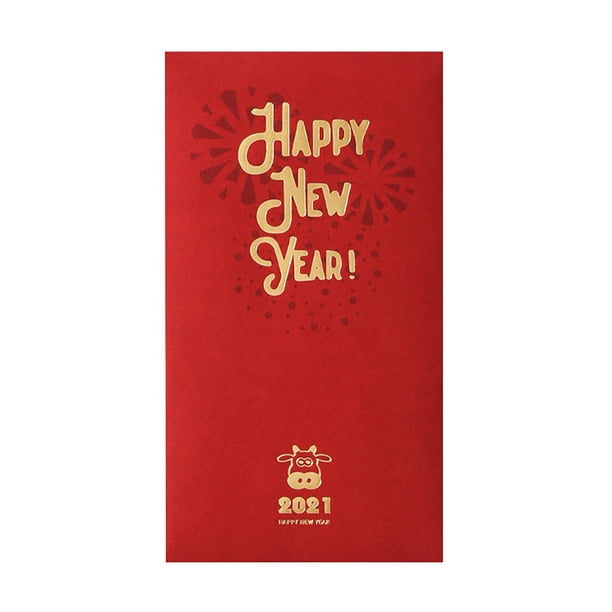 Teissuly Rouge Enveloppe Sac 2021 Carte-Cadeau Estampage à Chaud Chinois Nouveau