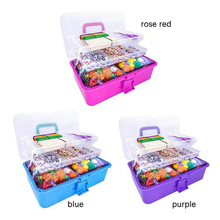 Hotbest Arts and Crafts Supplies Set for Kids DIY Craft Box for Kids Craft Set Creative Craft Supplies Box Gift for Toddlers Homeschool, Preschool
