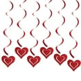 thumbnail image 2 of Valentines Day Decor-Heart Decorations,Red Heart Garland Hanging Sparkling Love Streamer,Diy Red Heart Spiral Glitter Bunting Banner,For Wedding Valentines Birthday Party Decor,Sold In Sets Of 6, 2 of 6