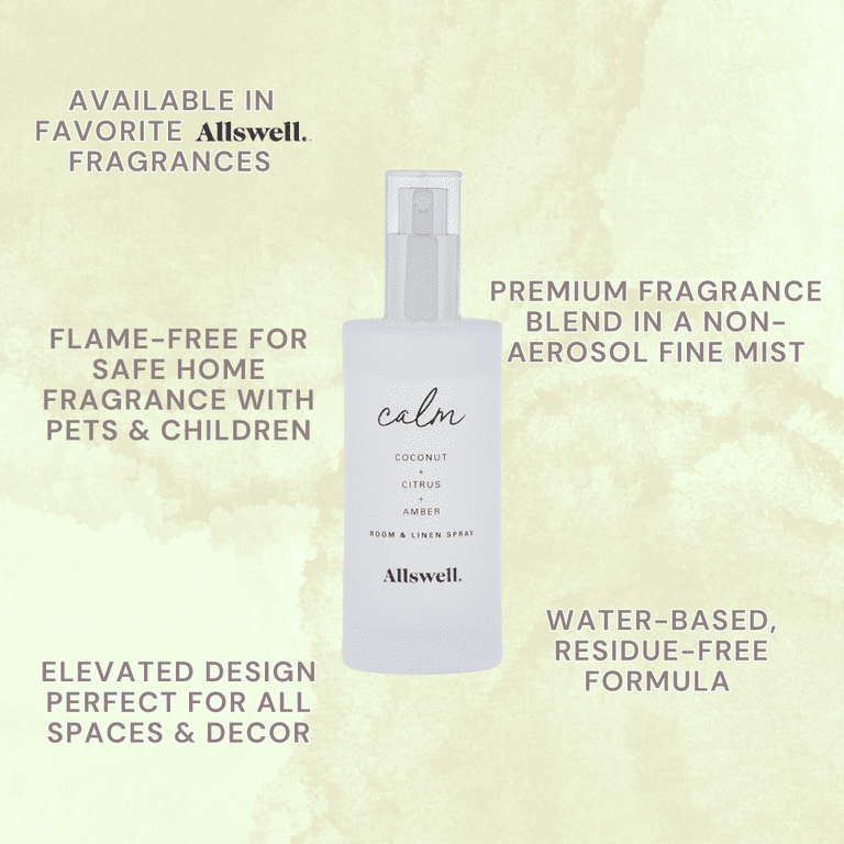 Allswell Calm Coconut Citrus Amber Scented Room and Linen Spray