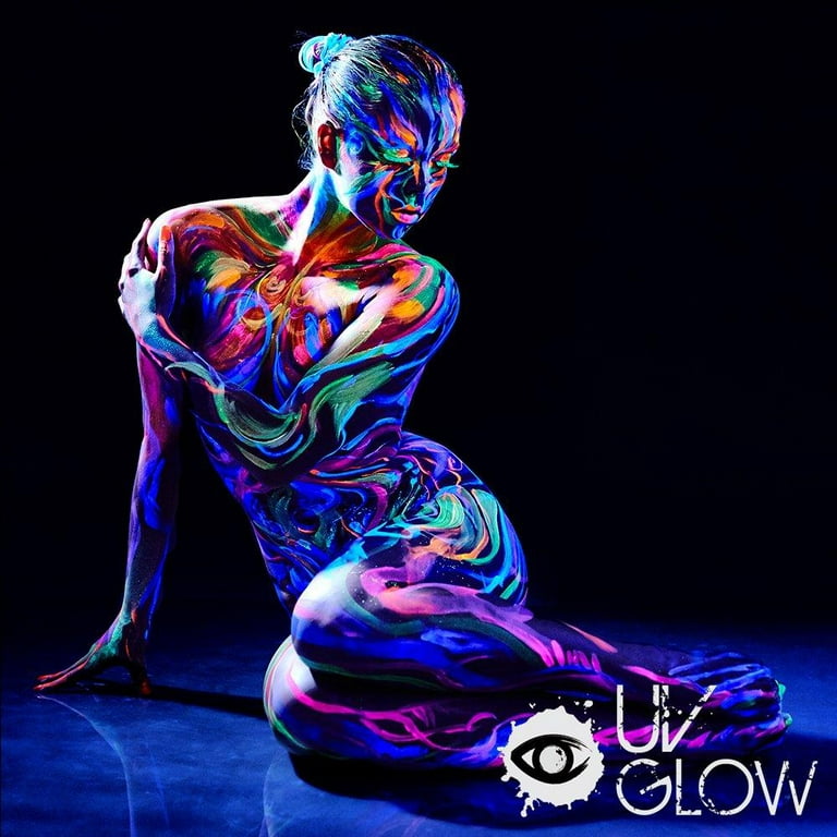 kıvrılmış psikolojik olarak yeter  UV Glow Blacklight Face and Body Paint Set of 8 Tubes, Neon Fluorescent -  All Colours, 0.34 oz - Walmart.com
