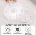 thumbnail image 4 of Uxcell 4 Pack Acrylic Lazy Susan Turntable, 2 Pulgadas Organizador de Giratorio Claro con Rodamiento de Bolas de 360 Grados para Estante de Especias, Mesa, Decoración de Pasteles, Despensa y Baños, 4 of 7