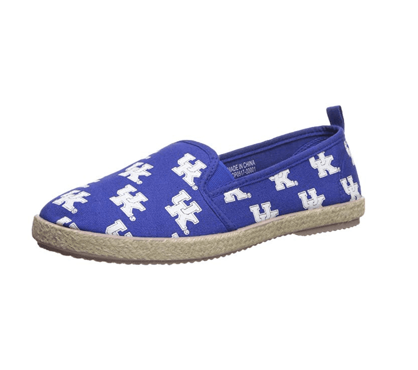 FOCO Kentucky Wildcats NCAA Womens Stripe Canvas Shoes M