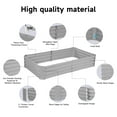 thumbnail image 4 of 2 Pack 8x3x1ft Galvanized Raised Garden Bed Metal Above Ground Planter Box Kit Outdoor for Vegetables Flowers Herbs, Adjustable to 4 different sizes of rectangular steel bottomless shelves(Gray), 4 of 6