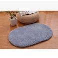 thumbnail image 4 of Cateissary Alfombrilla antideslizante para baño, alfombra para puerta ovalada de terciopelo ártico, absorbente y resistente al desgaste, alfombrilla Juegos de accesorios de baño plata gris Cateissary HA0065-09, 4 of 6