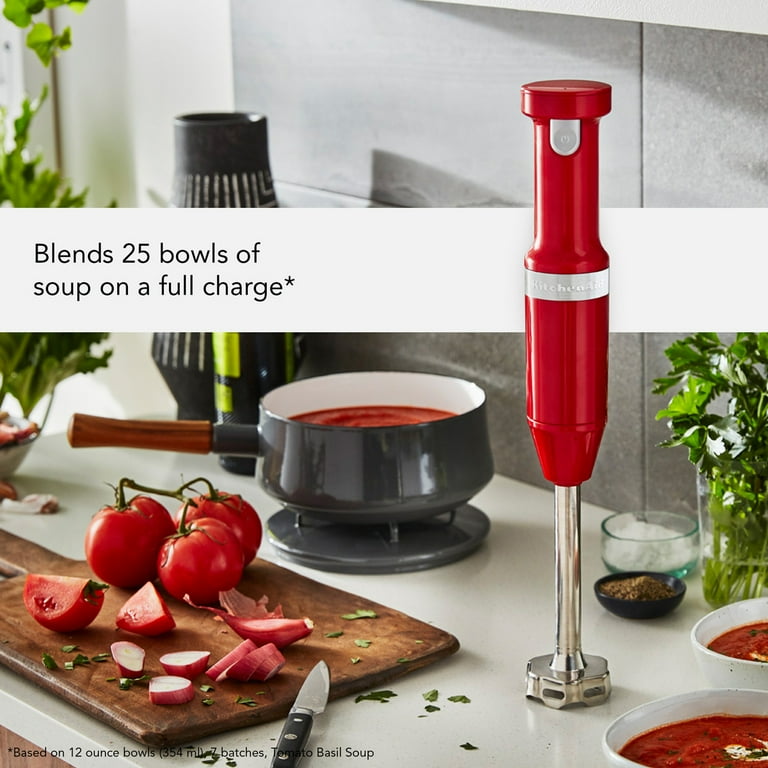 cordless immersion blender, variable speed empire red - Whisk