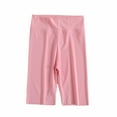 thumbnail image 4 of 3 Pcak Girls 5" Athletic Shorts High Waisted Yoga Dance Shorts Comfy Workout Gymnastics Shorts 2-12 Years, 4 of 6