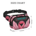 thumbnail image 4 of Zufioo Ribbon With Angel Wings Print Square Double Layer Waist Bag, Durable & Stylish Fanny Pack with Zippered Pockets and Adjustable Strap for Outdoor & Daily, 4 of 9