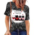 thumbnail image 7 of mihongmao Valentine Day Shirt for Women Round Neck Print Casual Print Short Sleeved Short Sleeved Round Neck Top/shirt Black M, 7 of 7