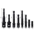 thumbnail image 6 of 12PCS/kit 1/4" 3/8" 1/2" Inch Black Impact Socket Adapter Hexagon Extension Rod, 6 of 9