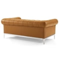 thumbnail image 4 of Modway Idyll Tufted Upholstered Leather 3 Piece Set in Tan, 4 of 6