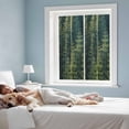 thumbnail image 3 of Green Forest Window Privacy Film, Pine Tree Summer Botanical Modern Art Static Cling UV Sun Blocking Heat Control Window Tint Day and Night, Non-Adhesive One Way Windows Privacy Cover 17.7''x39.3'', 3 of 7