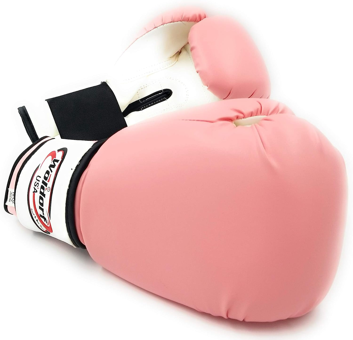 Woldorf USA Pink Boxing Gloves for Men and Women Heavy Essential Gel Boxing Punching Bag Gloves Kickboxing Sparring MMA Muay Thai Training Gloves Vinyl 16oz