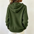 thumbnail image 5 of Sahpxhe Cardigan Sweaters for Women Hooded Long Sleeve Loose Fit Button down Sweater Coat Fall Casual Warm Knit Outerwear Army Green XL, 5 of 6