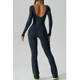 thumbnail image 3 of Womens Sexy Open Back Long Sleeve Flared Bottom Pants Romper Bodycon Jumpsuit, 3 of 6