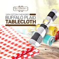 thumbnail image 2 of Yourtablecloth 100% Cotton Checkered Plaid Tablecloth - Washable Reusable Table Cover Perfect for Any Occasion Suitable for Indoors or Outdoors Red and White, 2 of 7