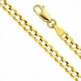 thumbnail image 3 of YOPTOP Solid Yellow Gold Necklace Link Chain Solid Yellow Gold Cuban Link Chain Necklace  3.50MM  16”-24”,18", 3 of 4