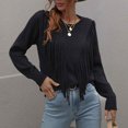 thumbnail image 5 of jtjvou Women's Casual Crewneck Fringe Tassel Knitted Pullover Sweater Jumper Tops,Black,L, 5 of 5